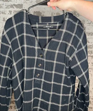 Madewell | women plaid cotton blouse thumbnail 1