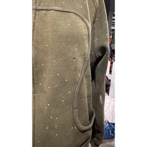 Rare Lululemon Size 10 Scuba Hoodie Jacket Green Polka Dots Women’s Small Flaw thumbnail 8