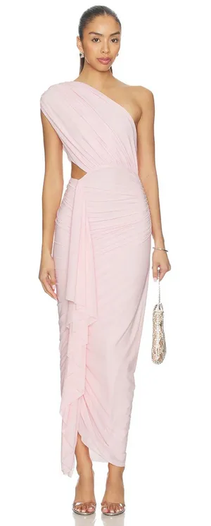 Superdown Juliet Midi Dress in Baby Pink thumbnail 1