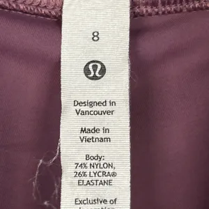 Lululemon Instill High-Rise Leggings Womens 8 Purplish Pink Athletic 25” Stretch thumbnail 3
