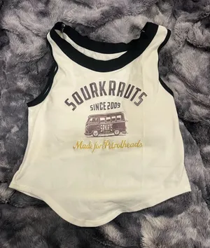 Women’s XS/SM White & Black Tank Top - Made for Petrolheads thumbnail 1