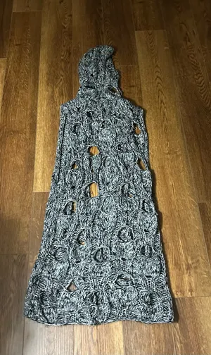 Love Culture Black & White Marled Knit cardigan is a size Large. thumbnail 7