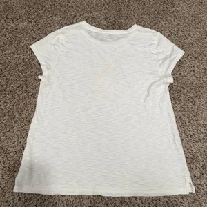 Talbots Womens White Slub Knit Citrus Orange Fruit Graphic Tee Shirt Large L thumbnail 3