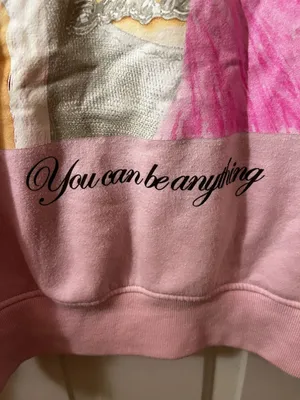 Barbie Pink Full Zip Hoodie Graphic Logo & Doll Face Women's Size XL thumbnail 7