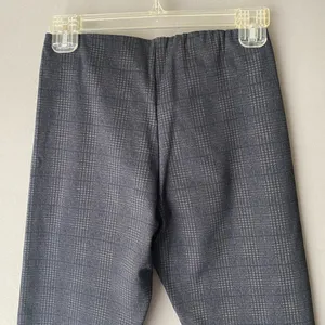 Zara sz XS gray plaid high waisted career slacks‎ thumbnail 3