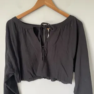 Free People Cropped Blouse Top Boho Cottagecore Black Women's Size XS thumbnail 3
