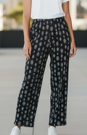 Vintage Pleated Pants – COIN High Rise Black/White 90s Art Teacher Style thumbnail 1
