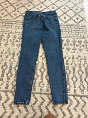 Old Navy Blue Skinny Jeans with Knee Distress thumbnail 4