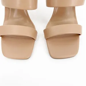 NIB STEVEN New York Women Y2K Brinne Lucite Heeled‎ Sandal 7.5 Nude thumbnail 4
