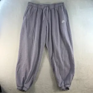 Nike XL‎ Sportswear Club Fleece Mid Rise Oversized Sweatpants Jogger Lavender thumbnail 3