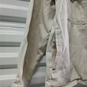 Pacsun Womens Denim Jacket XS/S Beige Oversized Y2K Shacket Trucker Coat Coastal thumbnail 9