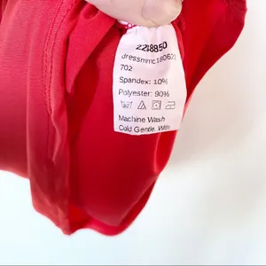 SHEIN Red Side Ruched Dress Size Medium thumbnail 7