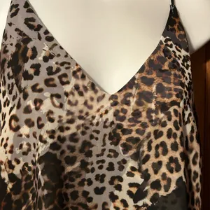 Woven Leopard Strap Back Tank Top thumbnail 2
