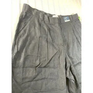 Abercrombie & Fitch Curve Love High Rise Wide Leg Linen Blend Pants Slacks 18S thumbnail 4