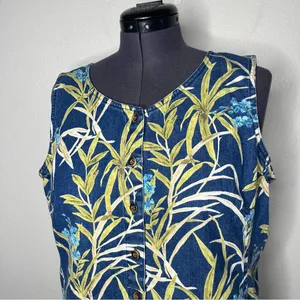 90s Vintage Liz Claiborne Floral Sleeveless Denim Vest Top Western Cottagecore thumbnail 5