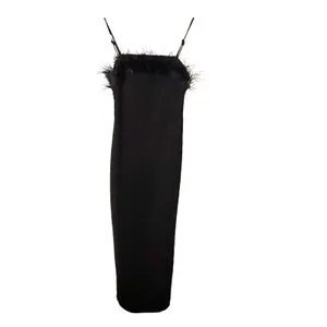ELLIATT Harley Feather Trim Midi Dress‎ NWT Sz XS thumbnail 3