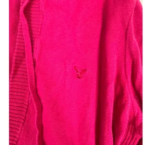 American Eagle‎ Outfitters Pink Hooded V-Neck Sweater Long Sleeve XL Womens thumbnail 4