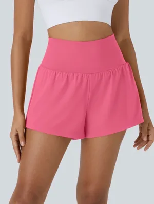NWOT Pink Halara High-Waist Athletic Shorts - 3 inch thumbnail 1