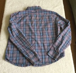 American Eagle Vintage Plaid Purple Button Down Shirt - Sz Medium thumbnail 4