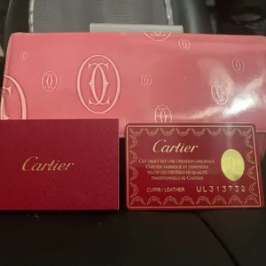 Cartier happy birthday wallet‎ with authentication card Pink thumbnail 14
