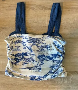 Free People Blue and Cream Tank Top thumbnail 2