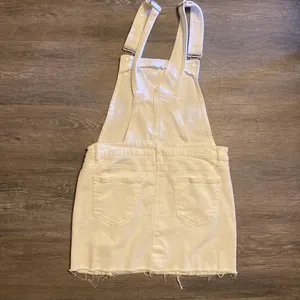 Dollhouse White Denim Mini Skirt Overalls Size 7 thumbnail 3