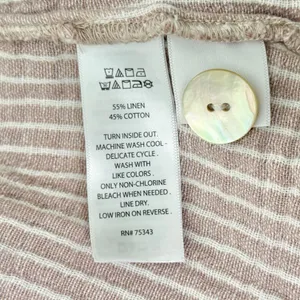 Tahari Linen Gauze Lightweight Jacket Top Mauve Pink Purple White Pockets Medium thumbnail 7