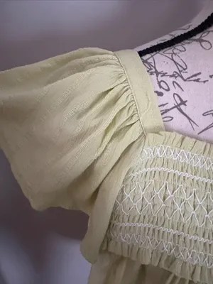 Maurices - Large- Light Green Smocked Off-Shoulder Tunic Top thumbnail 3