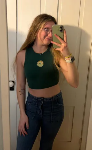 Star Wars baby yoda crop tank top thumbnail 1