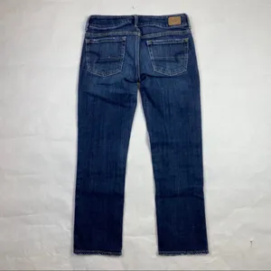 American Eagle Stretch Artist Crop‎ Jean Dark Was Denim Womens Size 0 thumbnail 7