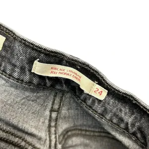 Levi's Ribcage Straight Ankle Jeans Charcoal Gray Black Wash Size 24‎ thumbnail 10