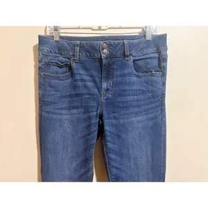 American Eagle Artist‎ Flare Jeans Womens 12 Blue Excellent Super Stretch Denim thumbnail 6