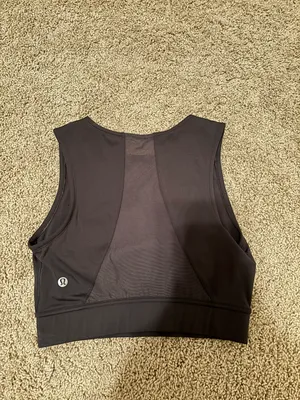 Lululemon Dark Gray Crop Tank Top thumbnail 2