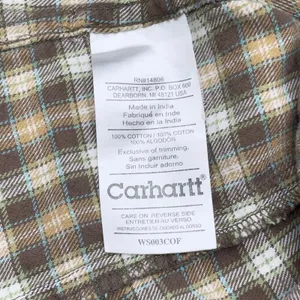 Carhartt Women Flannel Shirt Large Western Workwear Heritage Grunge Street Retro thumbnail 8