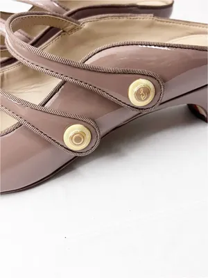 SAM EDELMAN McKenna Nude Patent Leather Strappy Mary Jane Mules Size 9 thumbnail 6
