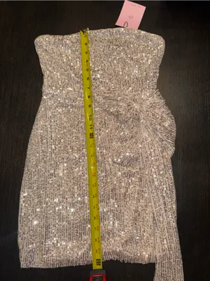 Hello Molly She’s The Gift Sequin Mini Dress Beige Party Going Out thumbnail 6