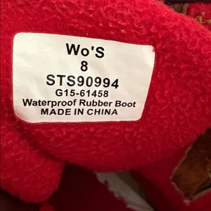 Sperry Women’s Waterproof Duck Boots Red Brown Leather‎ Fleece Lined Size 8 thumbnail 13