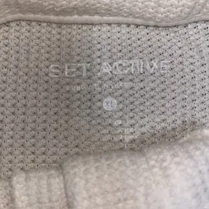 Set Active Waffle Longe Polo‎ Collared Pullover Sweatshirt Long Sleeve Blanc XL thumbnail 7
