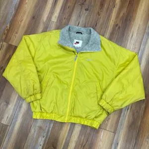 Vintage 90s Nike Sherpa Lined Windbreaker Zip Jacket thumbnail 1