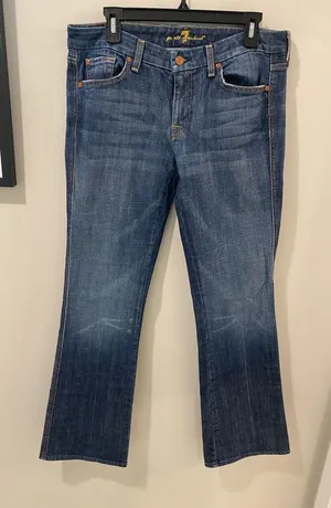 7 For All Mankind - Pink A-Pocket Lowrise Bootcut Size 31 thumbnail 1