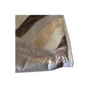 Vintage Snakeskin Patchwork Shoulder Bag Neutral Wave Boho Retro Purse thumbnail 3