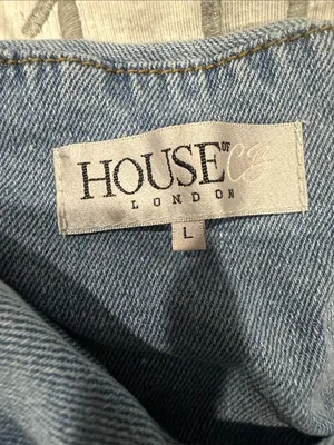 House of CB London La Lune Denim Puff Sleave Top Large thumbnail 4