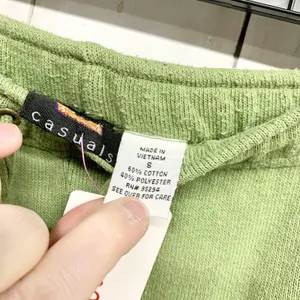 Vintage Onque‎ Casuals Pants Women Small Green Elastic Waist Drawstring Joggers thumbnail 8