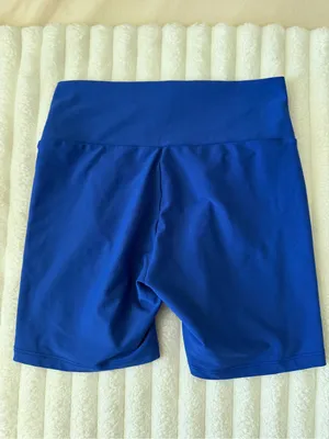 Skatie Royal Blue High-Waist Bike Shorts thumbnail 5