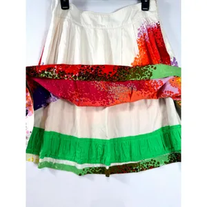 Cordelia Women’s Size 6 Multicolor‎ Abstract Print Pleated Cotton Skirt thumbnail 5