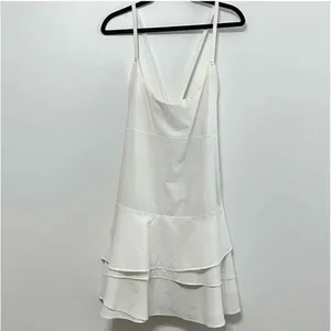 NEW OFFLINE BY AERIE Tennis Dress White Sleeveless Ruffle Hem LARGE Soft Support thumbnail 7