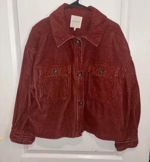 Avec Les Filles corduroy shacket in a rust color- large thumbnail 1