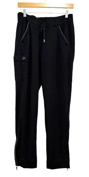 Onyx by Healing Hands Athena Black Cargo Scrub Pants Petite Medium 9401P thumbnail 1