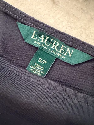 NWOT LRL Lauren Ralph Lauren Size S Blue Colorblock Boat Neck Cuffed Sleeve Top thumbnail 9