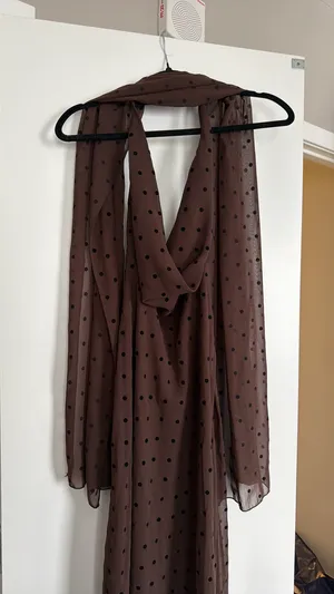 ZARA Polka Dot Scarf Maxi Dress thumbnail 16